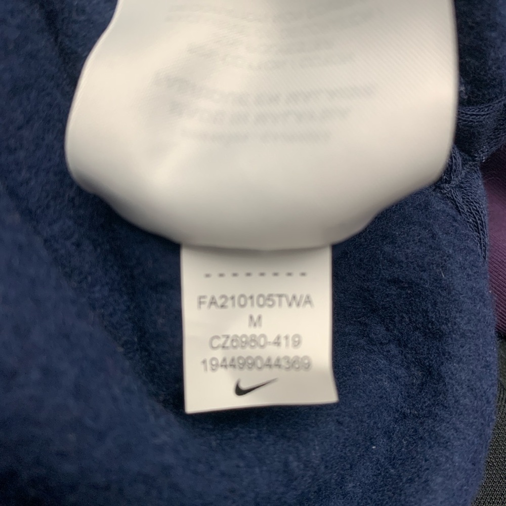 Michigan Wolverines Nike Pullover Sweatshirt Women’s Medium Navy Fleece Campus - Picture 9 of 11